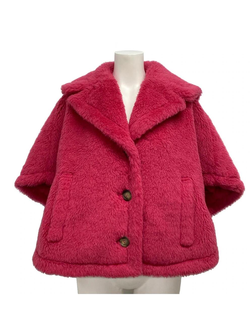 Max Mara Teddy Bear Cape Pink [Outer #300514M10B